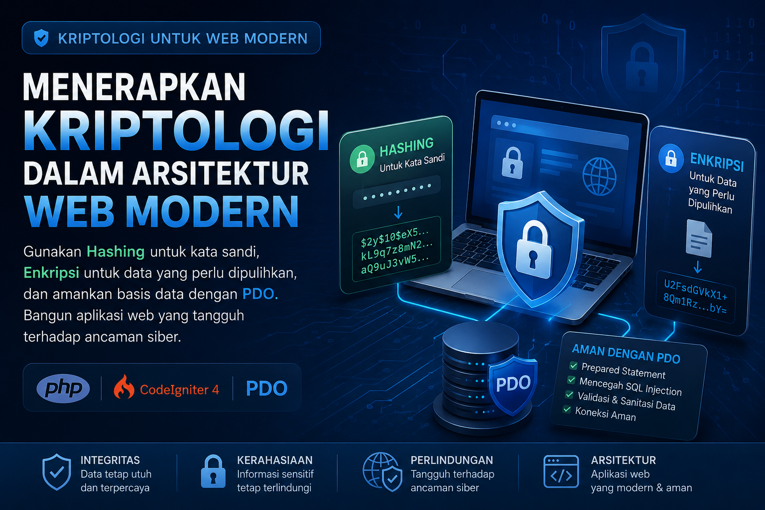 Kriptologi dalam Pengembangan Web: Mengamankan Sistem dengan PHP dan CodeIgniter 4